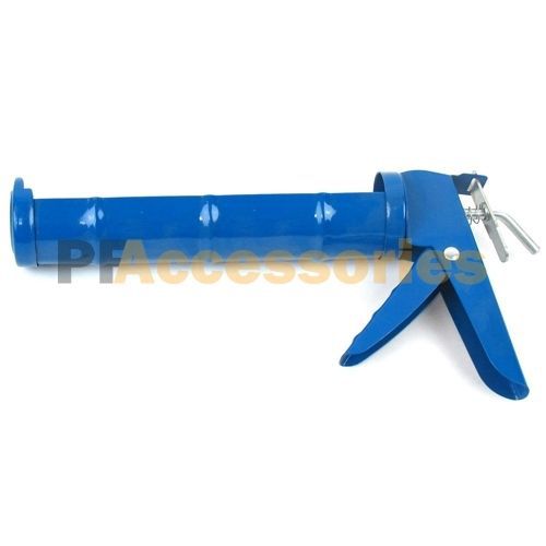9&#034; inch standard 10 oz heavy duty rotating barrel caulk gun for caulking (blue) for sale