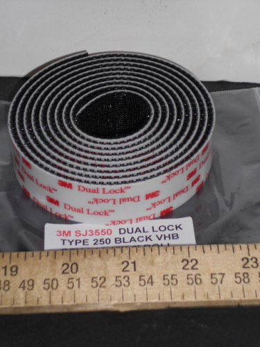 3m black dual lock vhb  type 250  1&#034;w x 6 ft. roll sj3550 reclosable free ship for sale