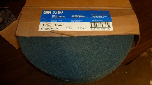 Floor machine scrubbing pad 3m 5300 blue box of four (4) for sale