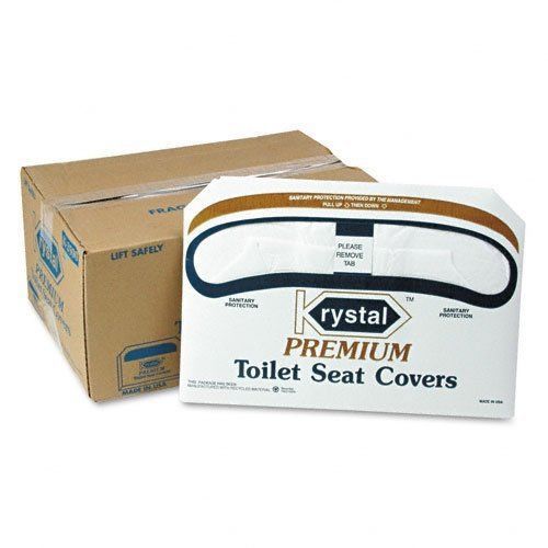 KRYSTAL K2500 Premium Half-fold Toilet Seat Covers, 250 Covers/box, 10