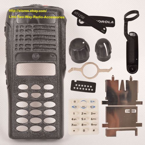 10x black refurbish repair kit case housing cover for motorola ht1250 radio for sale