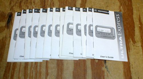 14 - Motorola Ultra Express Pager, Pocket Users/Instruction  Manual