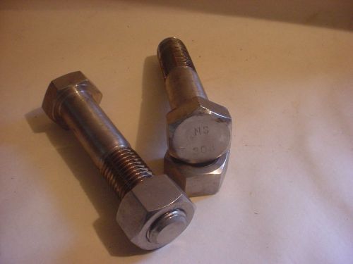 Stainless steel 304 ns  1 1/4 - 7  x  6&#034;  hex head, 7 tpi, one bolt w/nut for sale