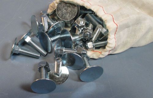 Lot 45 unknown brand elevator bolts 5/16&#034; - 18 unc, 1-1/2&#034; long zinc plated nwob for sale