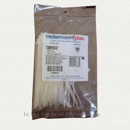 HELLERMANN TYTON 100 6&#034; WHITE Cable Plastic Tie Wraps T30R9C2 &lt; NEW