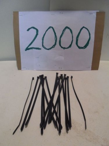 2000 Cable Ties 8&#034; - Top Quality Mil-Spec Black - UV Treated - zip wire 14 best