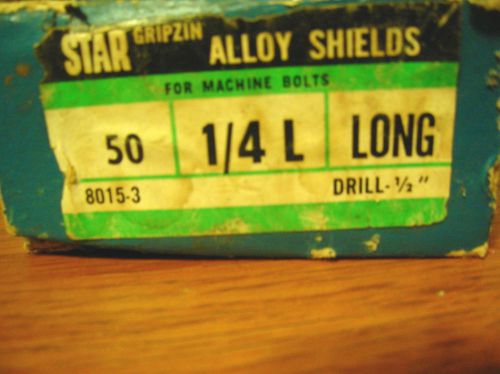 Star gripzin alloy shields 1/4 l long #8015-3 machine bolts  2 box 50pc + 32 pcs for sale