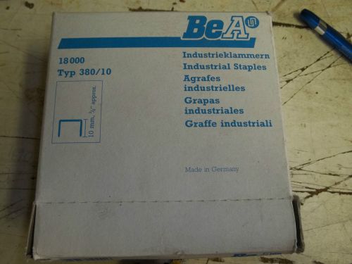 1 x box bea industrial staples  18000  380/10   3/8  10mm