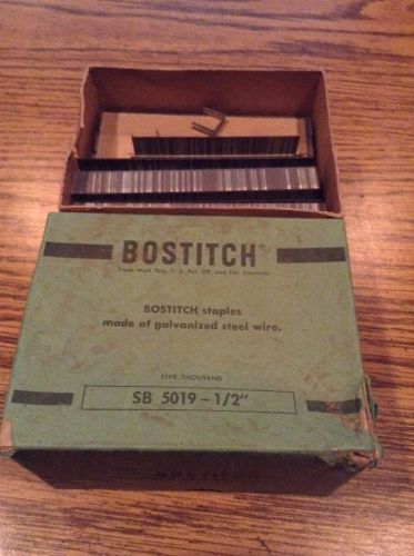 Bostitch sb 5019 1/2&#034; chisel point staples tacker steel vintage lot of 2 boxes for sale