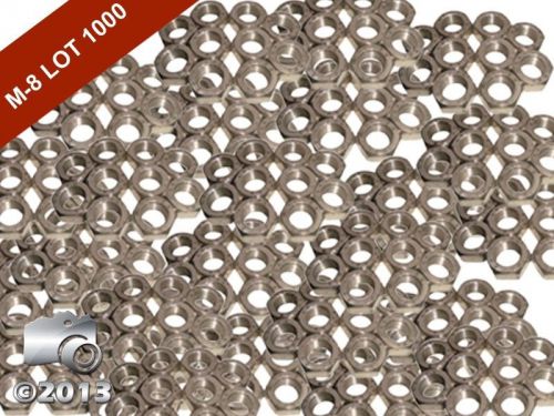 New pack of 1000 nuts -hexagon hex full nuts a2 stainless steel din 934 m 8 for sale