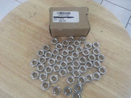 New grade 316 -hex jam nuts    3/8-28  lots of 50  stainless steel for sale
