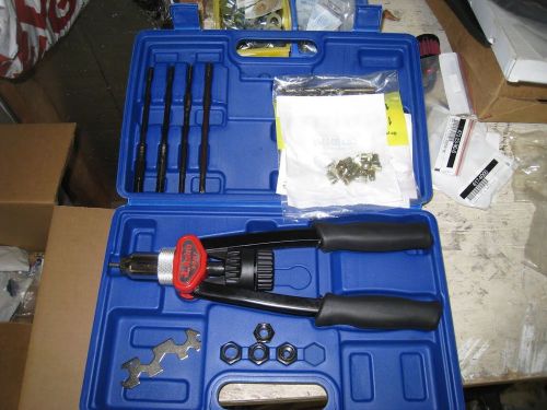 Astro pneumatic 1427 rivet nut tool rivnut with case and bonus rivet nuts! for sale