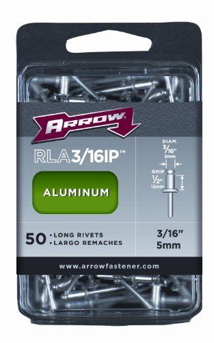 NEW Arrow RLA3/16IP Long Aluminum 3/16-Inch Rivet  50-Pack