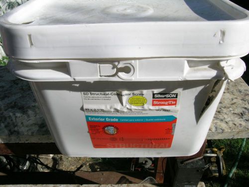 New!! bucket of simpson strong-tie sd9212mb #9 2-1/2&#034; structural screws 2000ct!! for sale