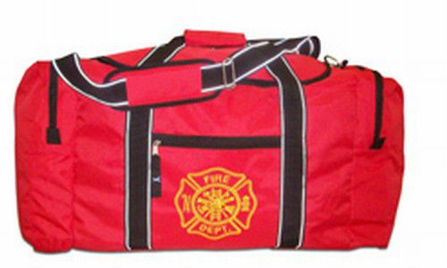 Fire gear bag to store bunker pants, fire coat and helmet  -red for sale
