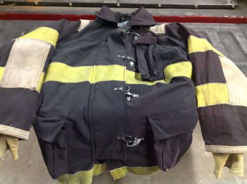 Firefighter turnout gear set- coat,  pants,  hemet,  nice! for sale