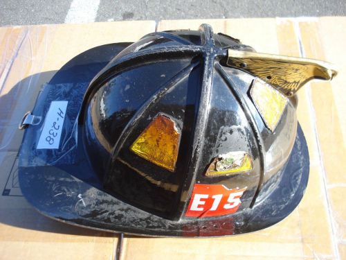 Cairns 1010 Helmet Black + Liner Firefighter Turnout Bunker Fire Gear ...H-238