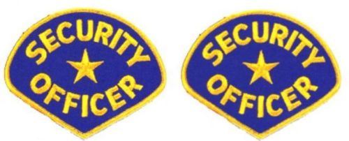 2 Security OFFICER Guard Star Uniform Shirt Jacket Shoulder Patch Badge Royal Bl