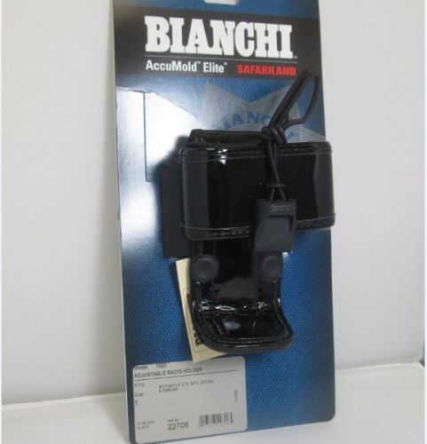 Bianchi 22706 AccuMold Elite 7923 Adjustable High Gloss BLK Radio Holder -Size 1