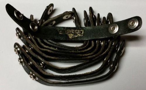 9 BOSTON LEATHER BASKETWEAVE BELT KEEPERS