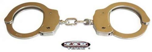 Zak tool zt53 handcuff chain link nickel &amp; two keys for sale