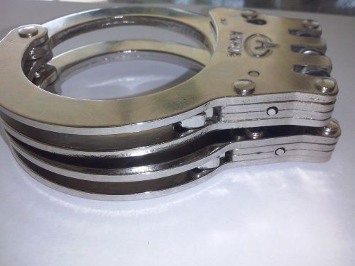 Handcuffs Real Double Lock Triple Hinged Police Hand Cuffs w/ 2 Keys