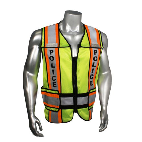 Police Law Enforcement Breakaway Mesh Safety Vest Radian Radwear LHV-207-O4C-POL