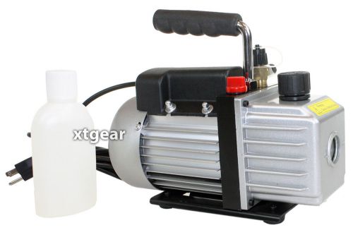 Single stage 3.5cfm 1/3hp rotary vane vacuum pump hvac air ac a/c r410a r134a for sale