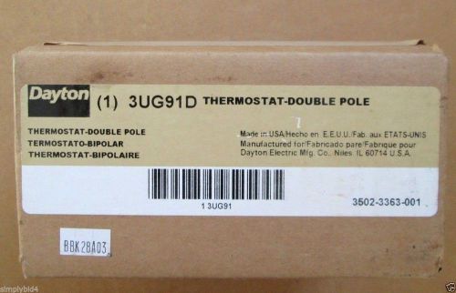 Dayton 3UG91D Double Pole Thermostat