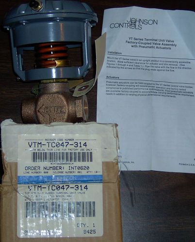 new johnson controls 1/2&#034; terminal unit valve vtm-tc047-314