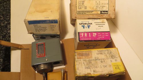 Vintage lot of HVAC Sporlan R12, R502, TXV Solenoid and Control Valves