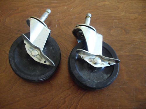 Set of two 4 inch locking casters wheels heavy duty