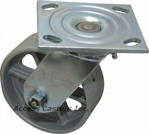 16CA05201S 5&#034; x 2&#034; Albion Swivel Plate Caster Cast Iron Wheel, 1250 lbs Capacity