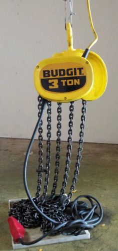Budgit 3 ton electric chain hoist mfg 2011 tested/video for sale