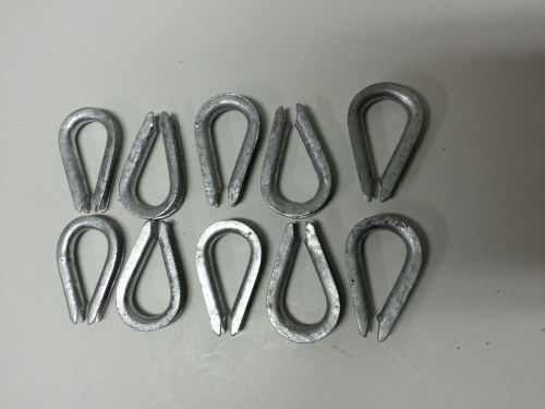 20 hot galvanized wire rope cable thimbles,  1/8&#034; for sale