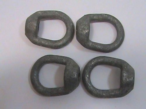 4 each 3/8&#034; drop forged galvanized steel lifting eye nut 1/2&#034; x 13 thread nos for sale