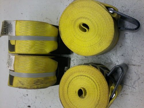 (4) kinedyne (423030) 4&#034; x 30&#039; cargo winch strap with flat hook for sale