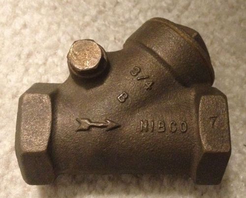 Nibco 3/4&#034; silent swing type flapper check valve 125 swp 200 wog, threaded, wye for sale