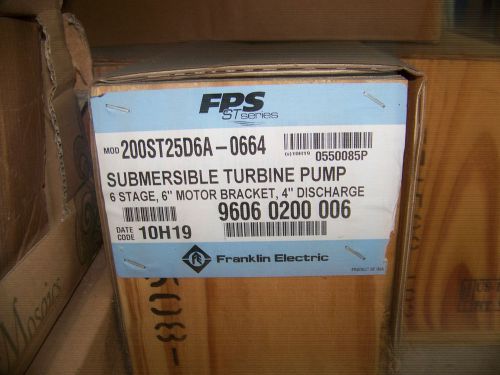 FRANKLIN SUBMERSIBLE TURBINE PUMPS  FPS  ST SERIES  6 STAGE