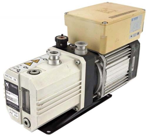 Leybold trivac d2.5e dual-stage rotary vane high vacuum pump 1400/1600rpm for sale