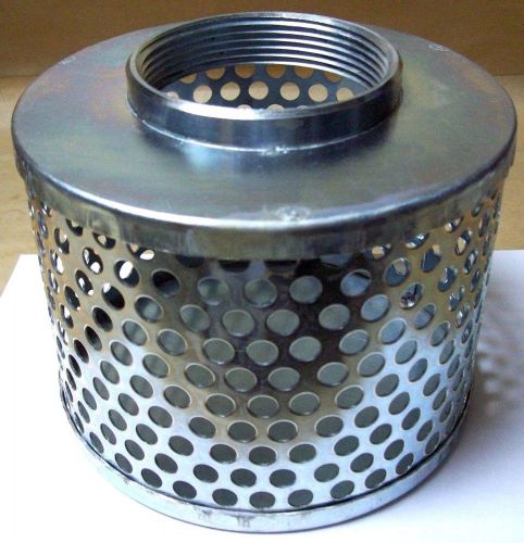 Strainer round hole 3&#034; female npt plated steel trash pump strainer new &lt;rhs3wh for sale