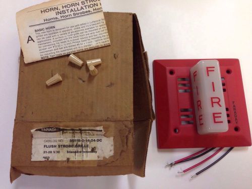 Faraday 5511B-0-14-24-DC Fire Alarm Flush Stobe Grille Red 21-28 voc 5511B