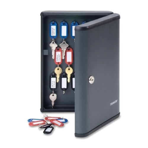 MMF SteelMaster Security Key Cabinet - 8.5&#034; x 2.4&#034; x 11.6&#034; - Steel - Charcoal