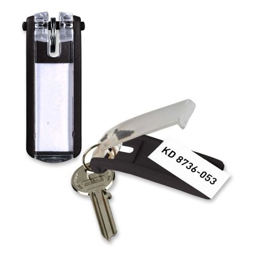 Durable Key Tag - Plastic - 6 / Pack - Black