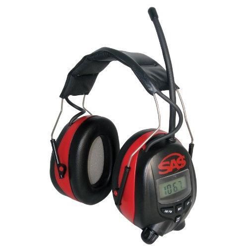 SAS Safety 6108 Digital Earmuff Hearing Protection with AM/FM Radio and MP-3 New