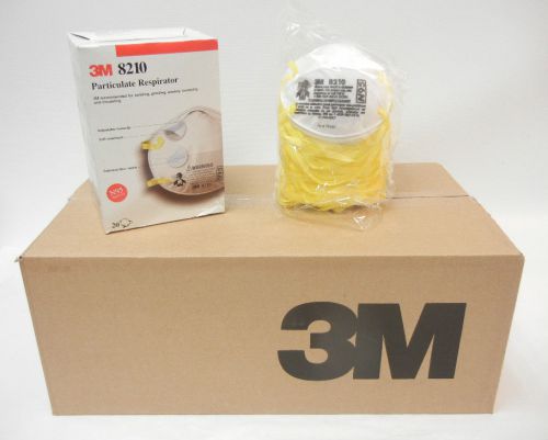 3m 8210 particulate respirator, case of 8, 20 pc boxes bnib for sale