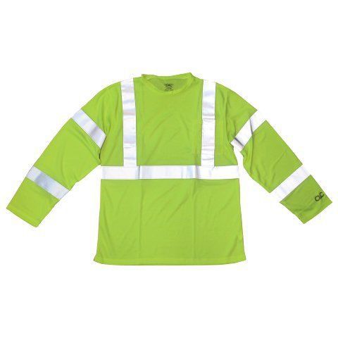 Large Lime Yellow Long Sleeve Safety Shirt