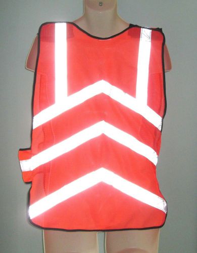Ironwear Orange Reflective Safety Vest Velcro Cross Guard Runner Construction