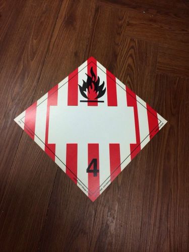 Flammable solid placard, blank, tagboard  (lot 25) for sale