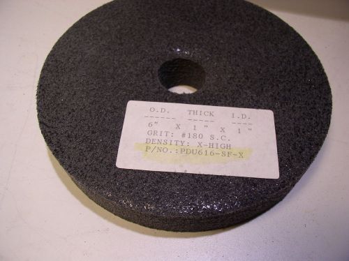 1pc. 6&#034; X 1&#034; X 1  &#034;180 GRIT S.C. X -HIGH  DENSITY  WHEEL DEBURRING &amp; ,BLENDING